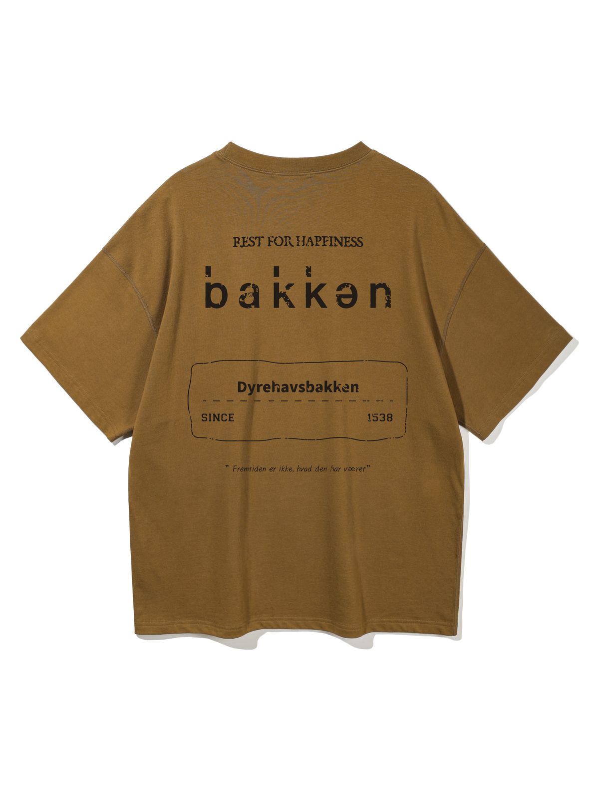 바켄(BAKKEN) Stamp Logo 반팔티셔츠 BK3983_머스터드