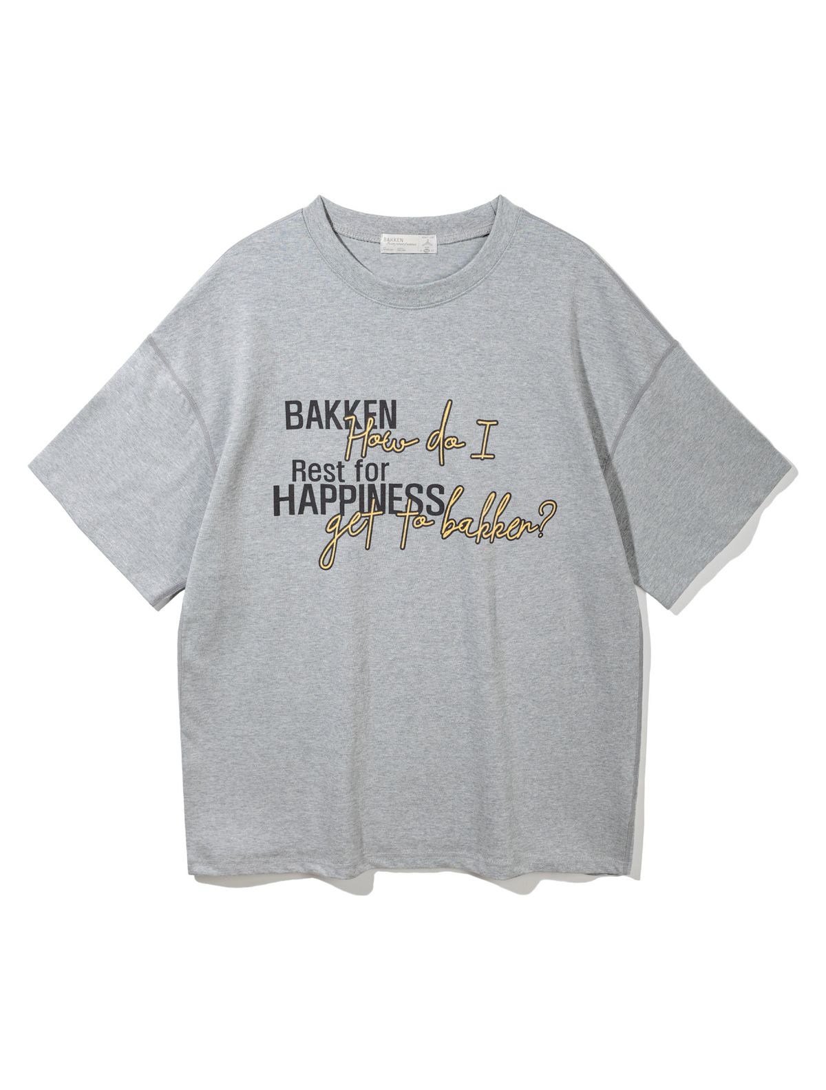 바켄(BAKKEN) Happiness 반팔티셔츠 BK3987_그레이