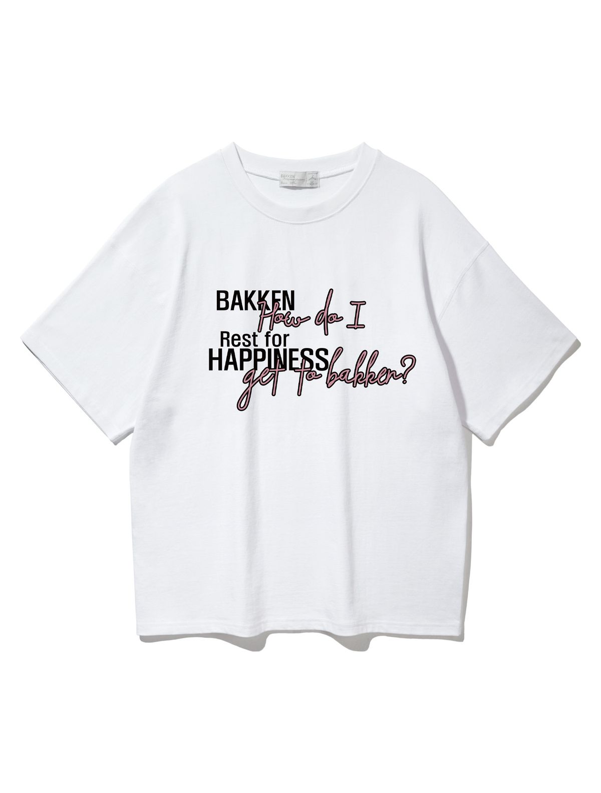 바켄(BAKKEN) Happiness 반팔티셔츠 BK3987_화이트