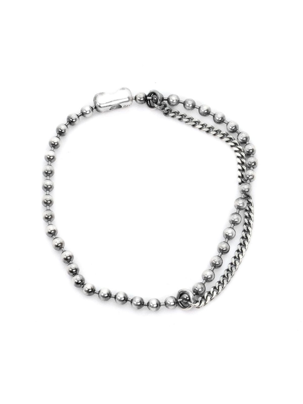 하랑(HARANG) HR 197B_Silver Double Chain Bracelet