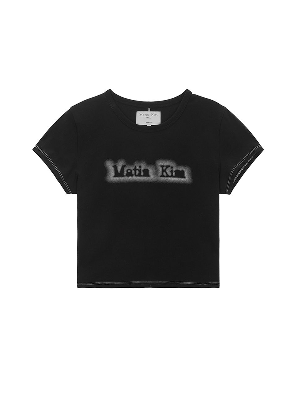 トップス MATIN SHADE LOGO CROP TOP IN BLACK Matin Kim Matin Shade Logo Crop Top In Black | Basic Tees
