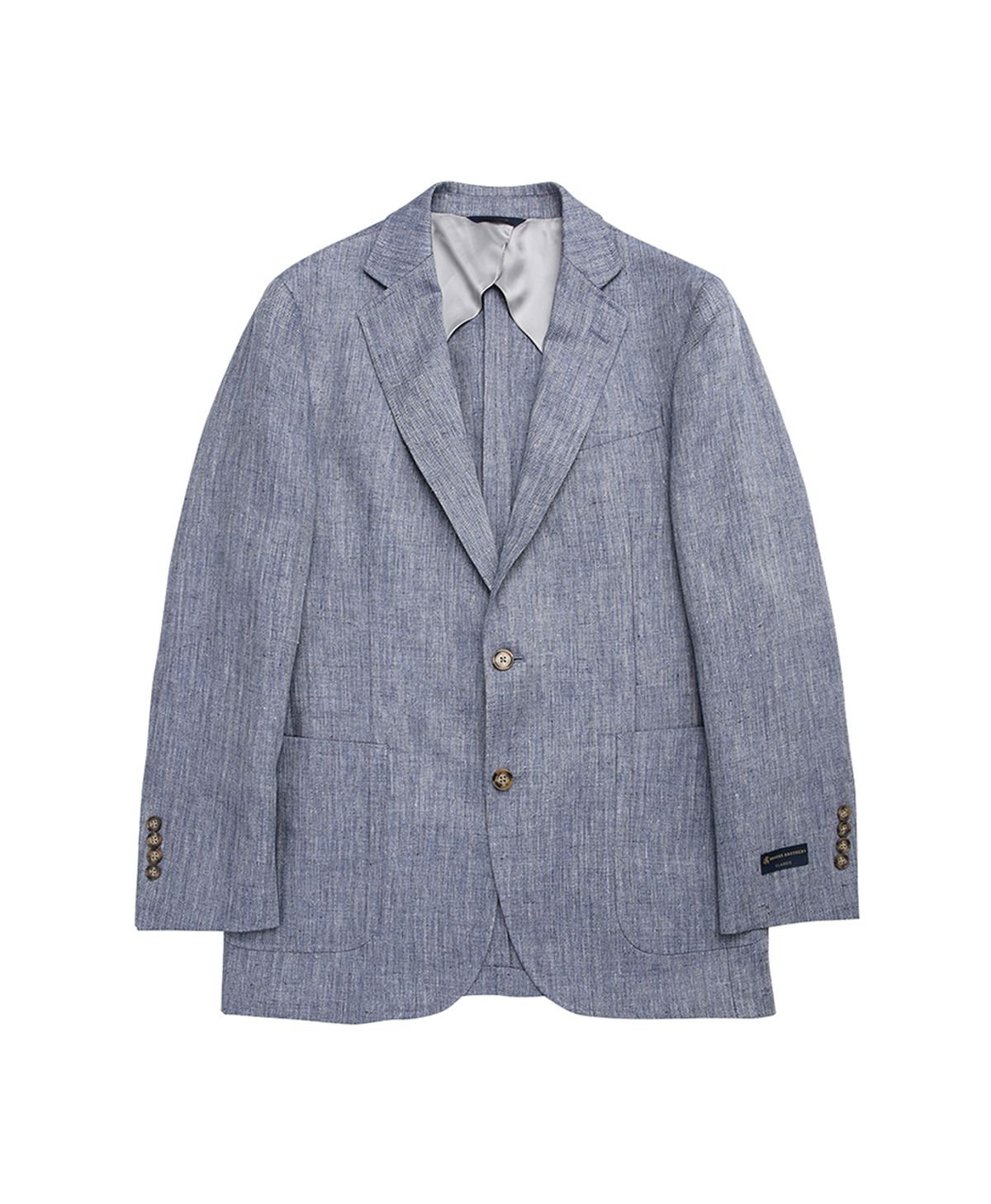브룩스 브라더스(BROOKS BROTHERS) 클래식핏 린넨 헤링본 2버튼 재킷 (블루) (BBJSMF8458MES)