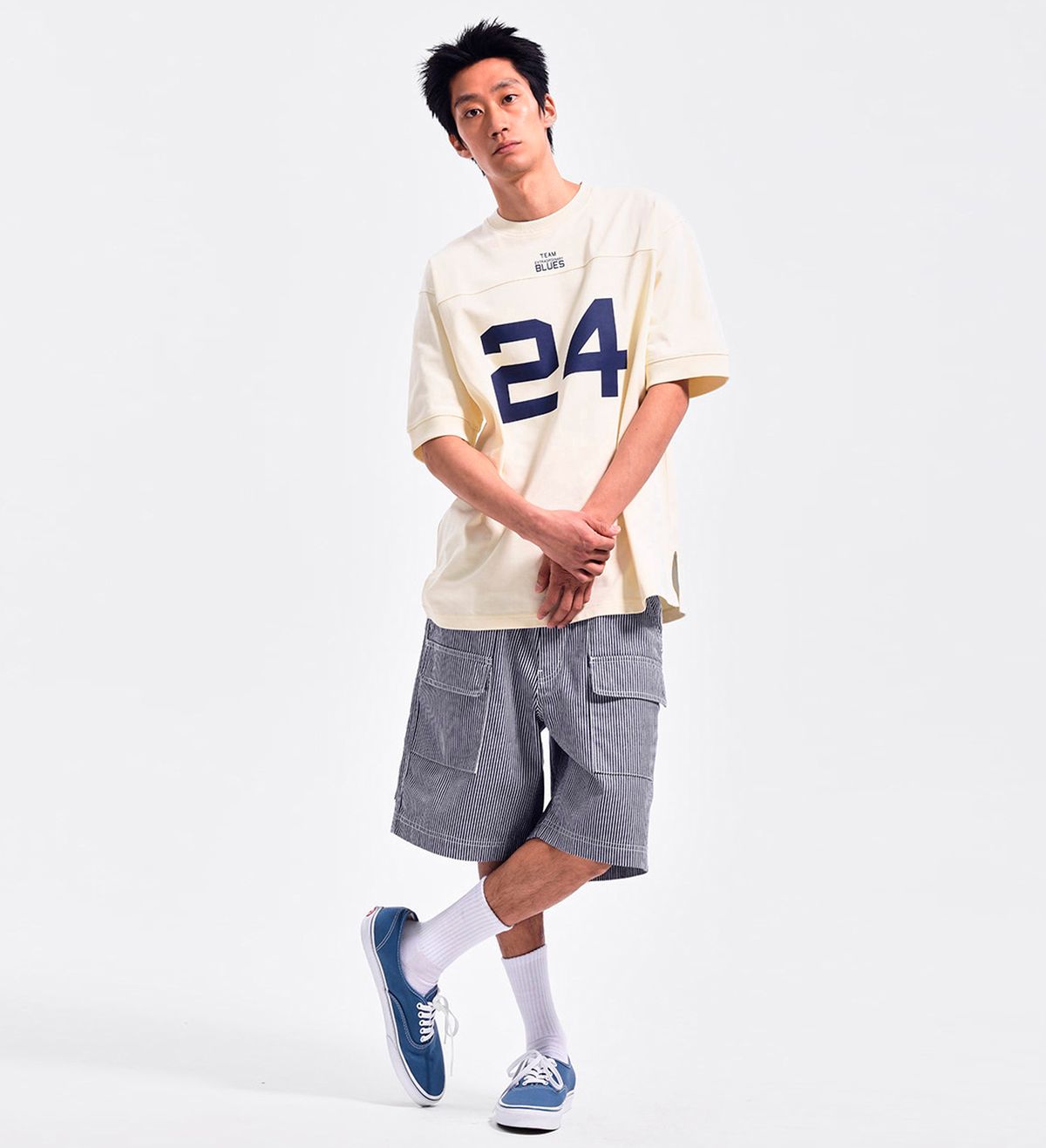 엑스트라오디너리(EXTRAORDINARY) 헤비코튼  CLASSIC FOOTBALL JERSEY   CREAM