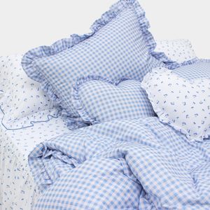 논더스트 깅엄 체크 프릴 알러지케어 이불커버 4colors 3size