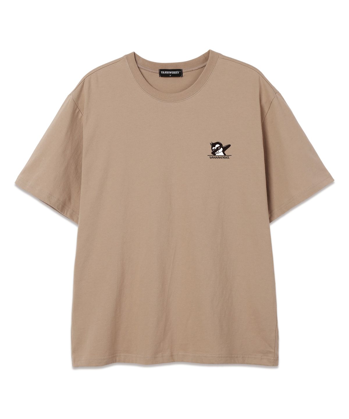 밴웍스(VANNWORKS) Penguin 오버핏 반팔 티셔츠 (VS0042) 베이지