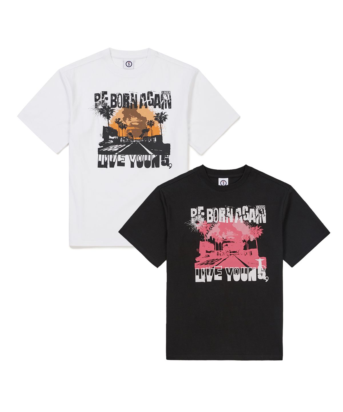 본챔스(BORN CHAMPS) [2컬러] 1992 어게인 반팔 티셔츠 B24ST20