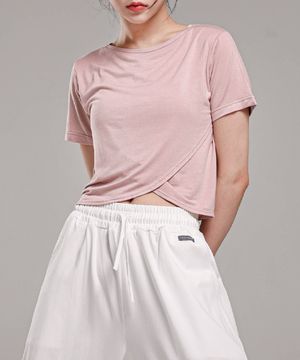 여성요가복 투웨이 튤립 티셔츠 4TT4438