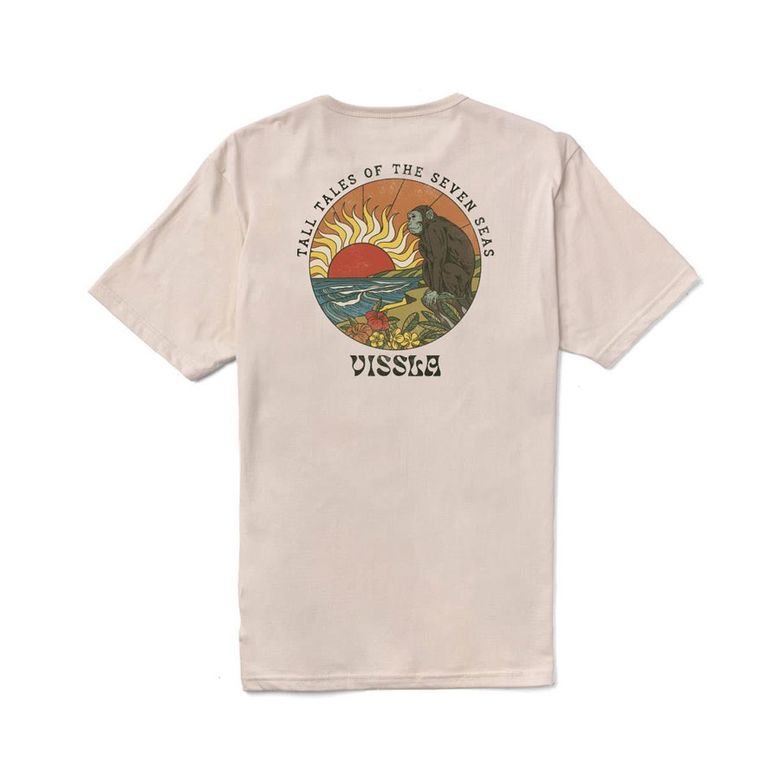 Monkey Sea Organic Tee-WHT