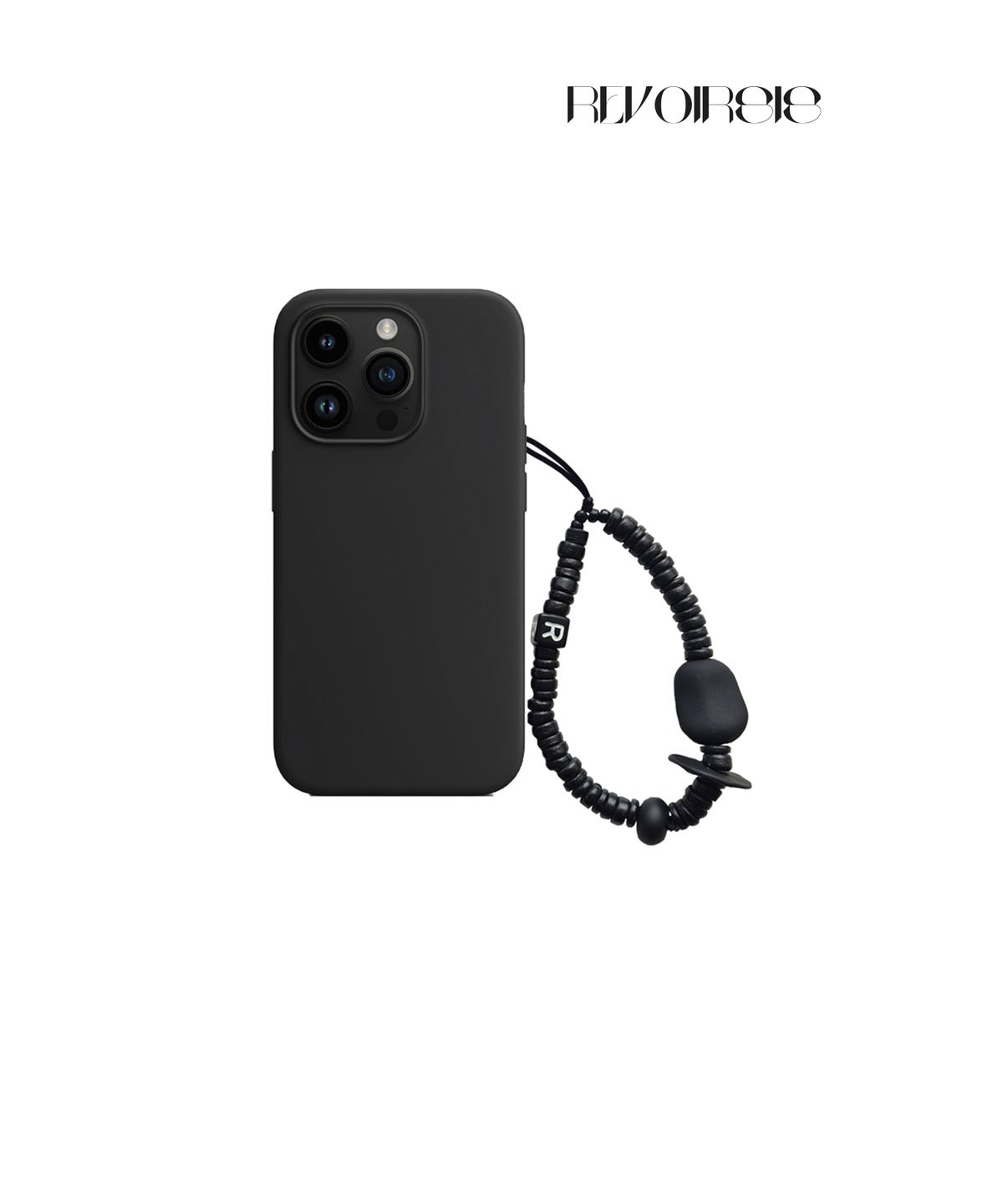 르브아시스(REVOIRSIS) nature beads phone strap short black