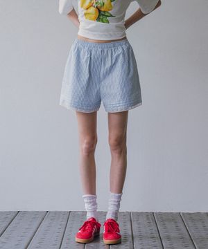 P3197 스트라이프 쇼츠_Sky blue