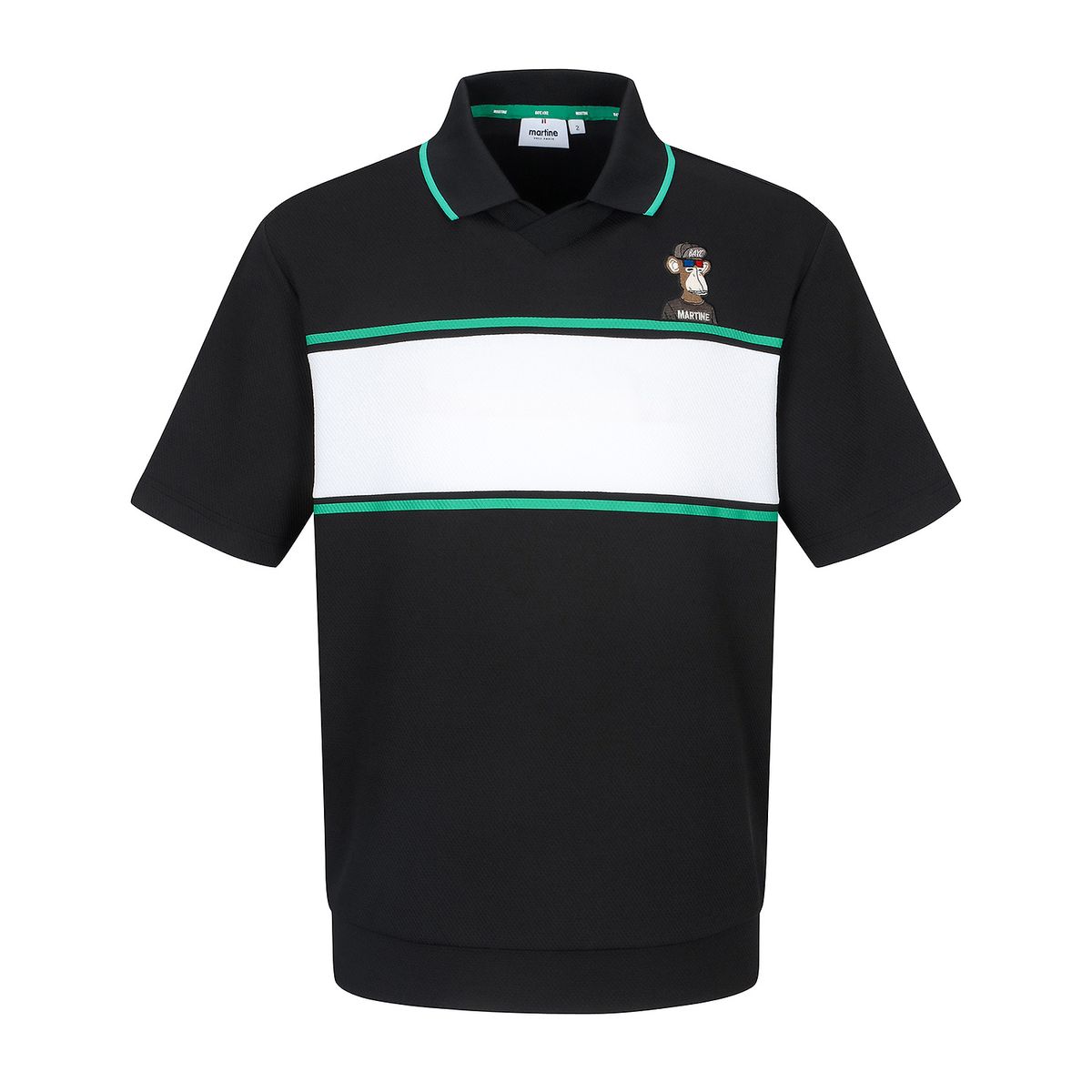마틴골프(MARTINE GOLF) Collaboration Color Block Shirts_Black (Men)
