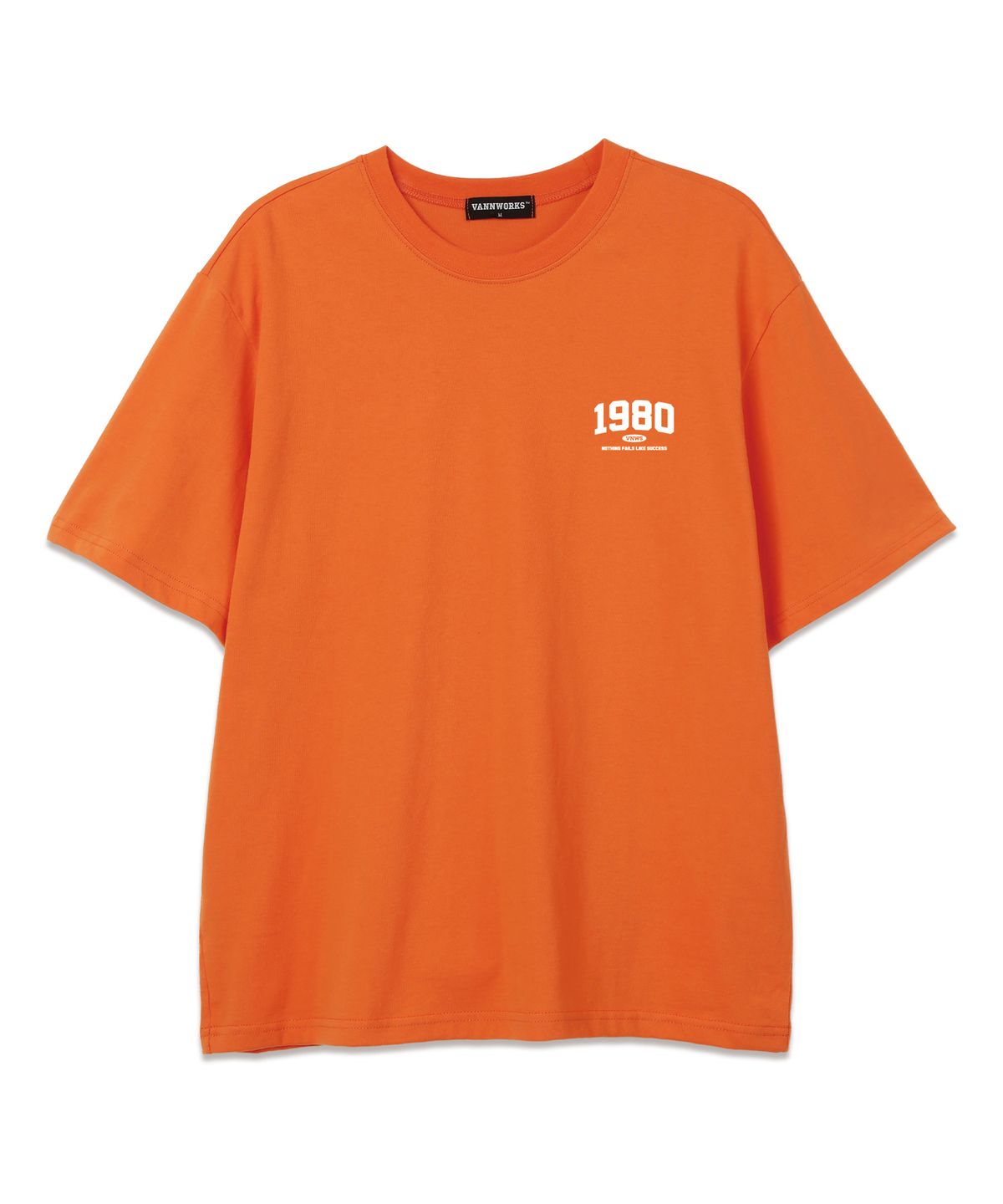 밴웍스(VANNWORKS) MINI 1980 오버핏 반팔 티셔츠 (VS0050) 오렌지/화이트