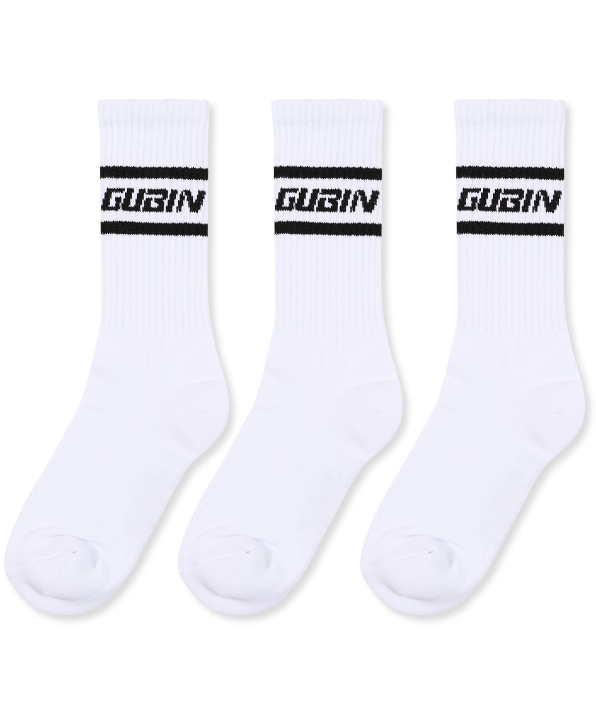 구빈(GUBIN) 구빈 레터링 오버 삭스  - 3PACK