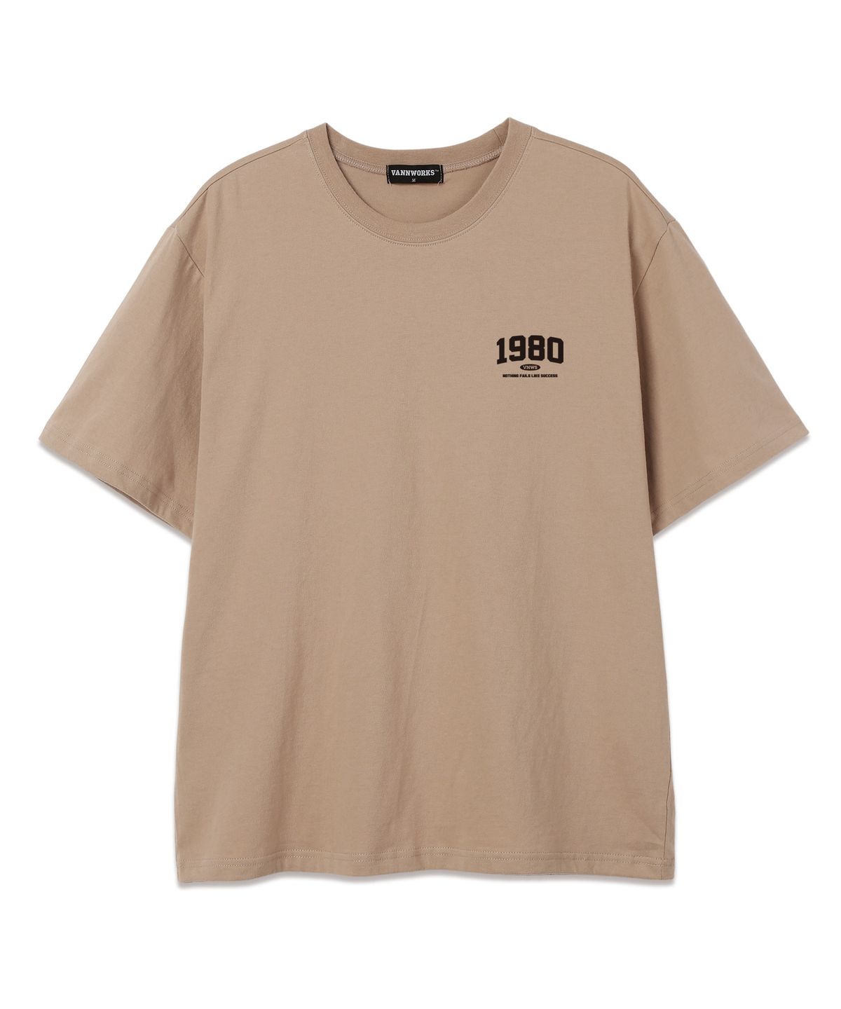 밴웍스(VANNWORKS) MINI 1980 오버핏 반팔 티셔츠 (VS0050) 베이지/블랙