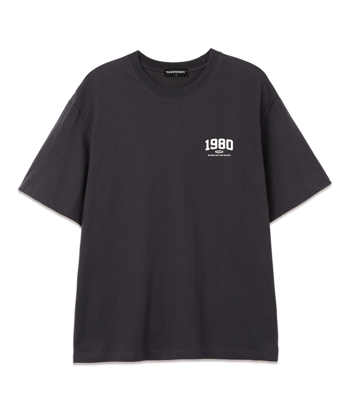 밴웍스(VANNWORKS) MINI 1980 오버핏 반팔 티셔츠 (VS0050) 차콜/화이트
