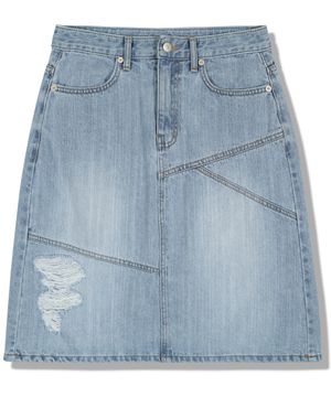 [SEASON OFF] 라인 포인트 미드 스커트