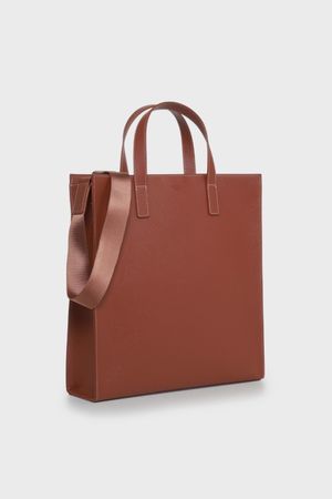 스퀘어 토트백 (라지/브라운)