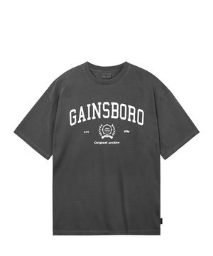 [쿨코튼] 피그먼트 아치레터링 티셔츠_다크그레이