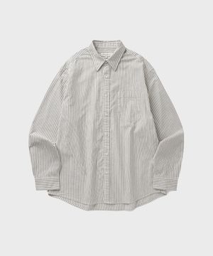 EDITOR STRIPE SHIRT [BLACK]