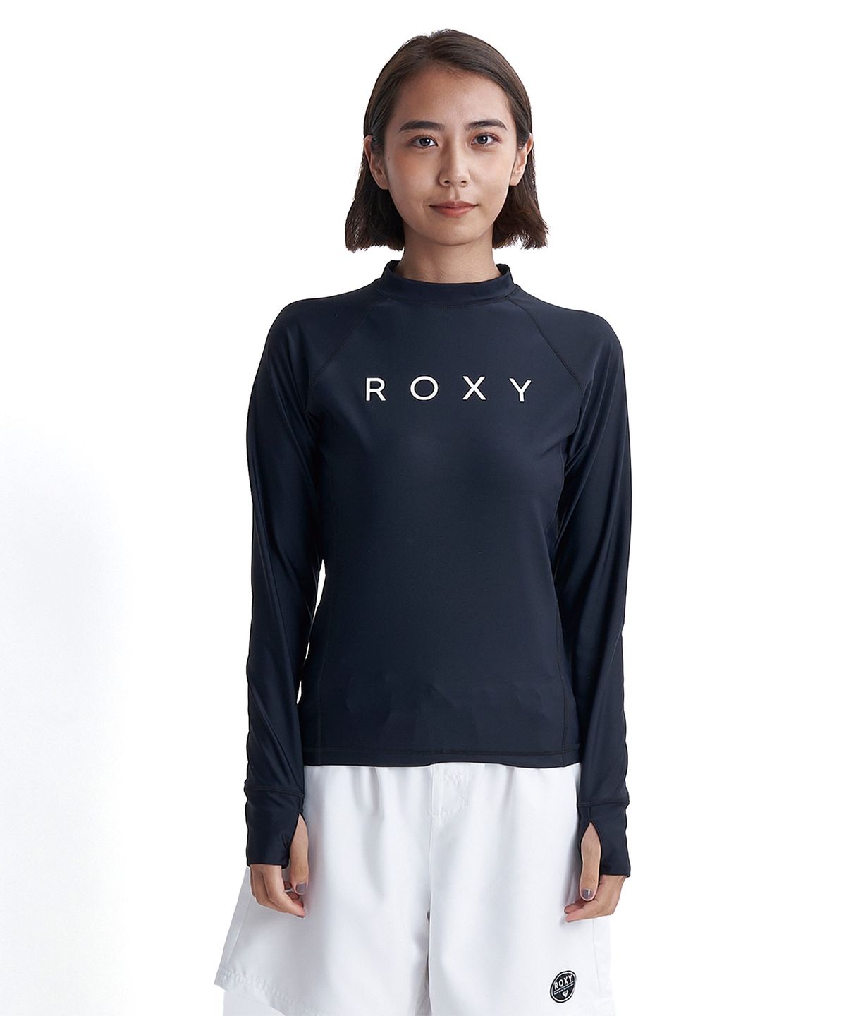 록시(ROXY) 로고 래쉬가드 BLK