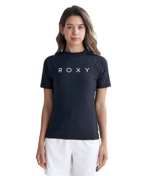 로고 반소매 래쉬가드 BLK