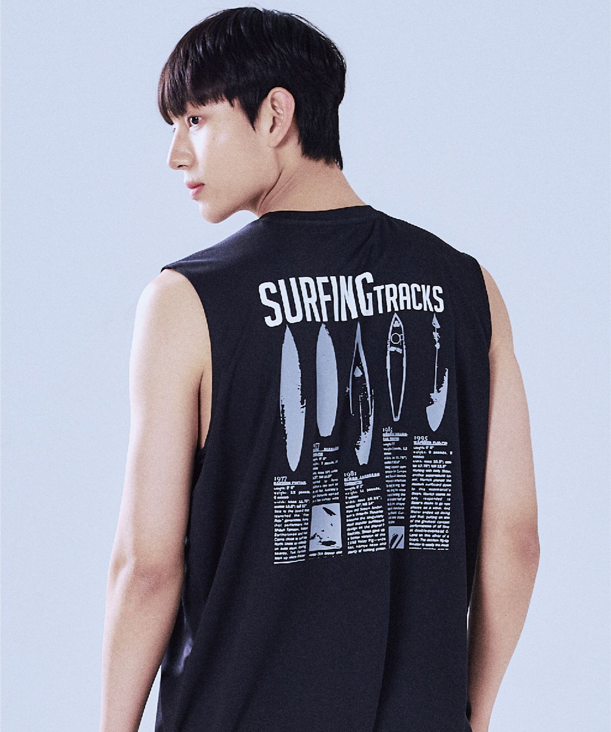 게인스보로(GAINSBORO) 쿨모어 서핑트랙 슬리브리스_블랙