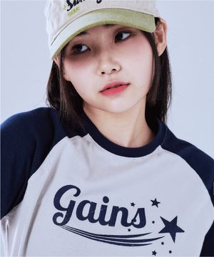 슈팅 스타로고 래글런 티셔츠_라이트그레이