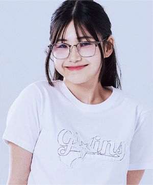 스타로고 데님 아플리케 티셔츠_화이트