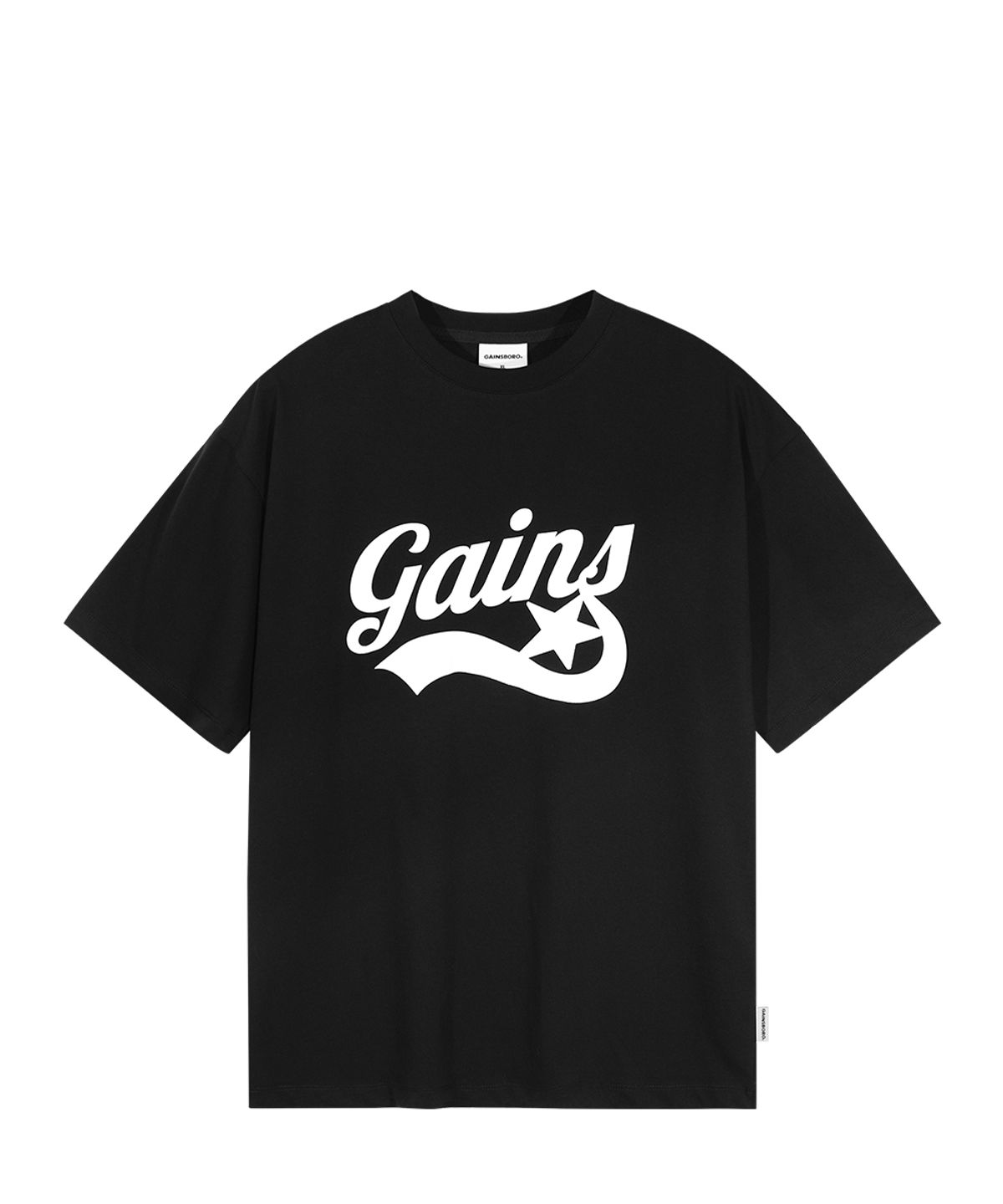 게인스보로(GAINSBORO) [쿨코튼] 오리지날 스타로고 티셔츠_블랙/화이트