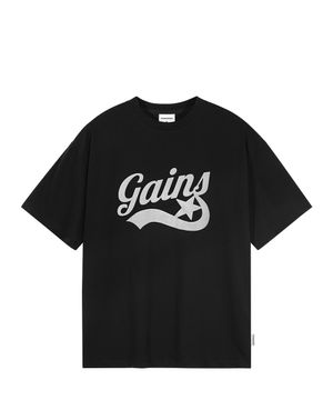 [쿨코튼] 오리지날 스타로고 티셔츠_블랙/실버