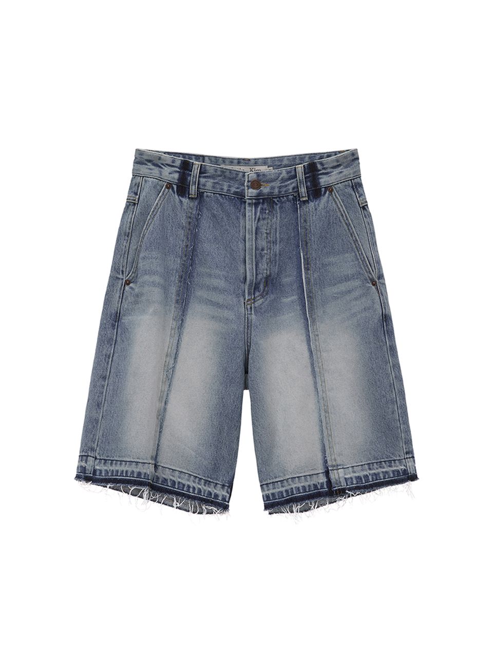 ショートパンツ [MATINKIM]washed half denim pants in blue MUSINSA | MATIN KIM WASHED HALF DENIM PANTS IN BLUE