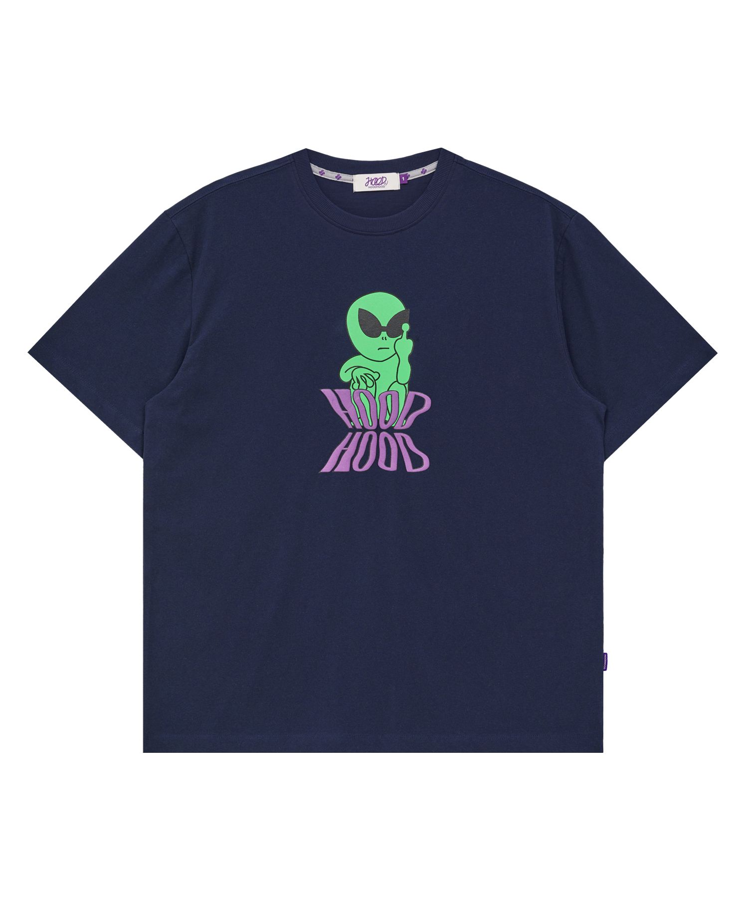 ◇HOODHOOD◇ Hip Hop Alien Graphic Sweatshirt Light Navy MUSINSA | HOODHOOD Hip Hop Alien Graphic Sweatshirt Purple