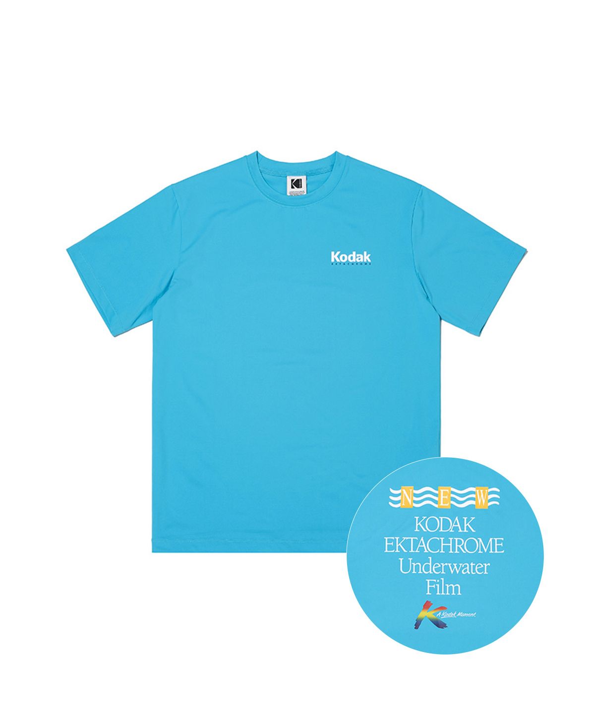 코닥(KODAK) 썸머 그래픽 반팔티셔츠 S.BLUE