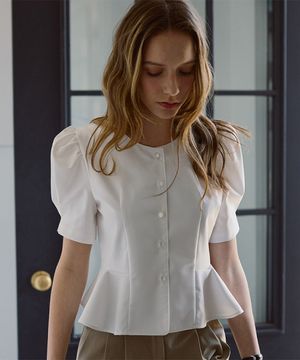 Puff Sleeve Blouse [Ivory]