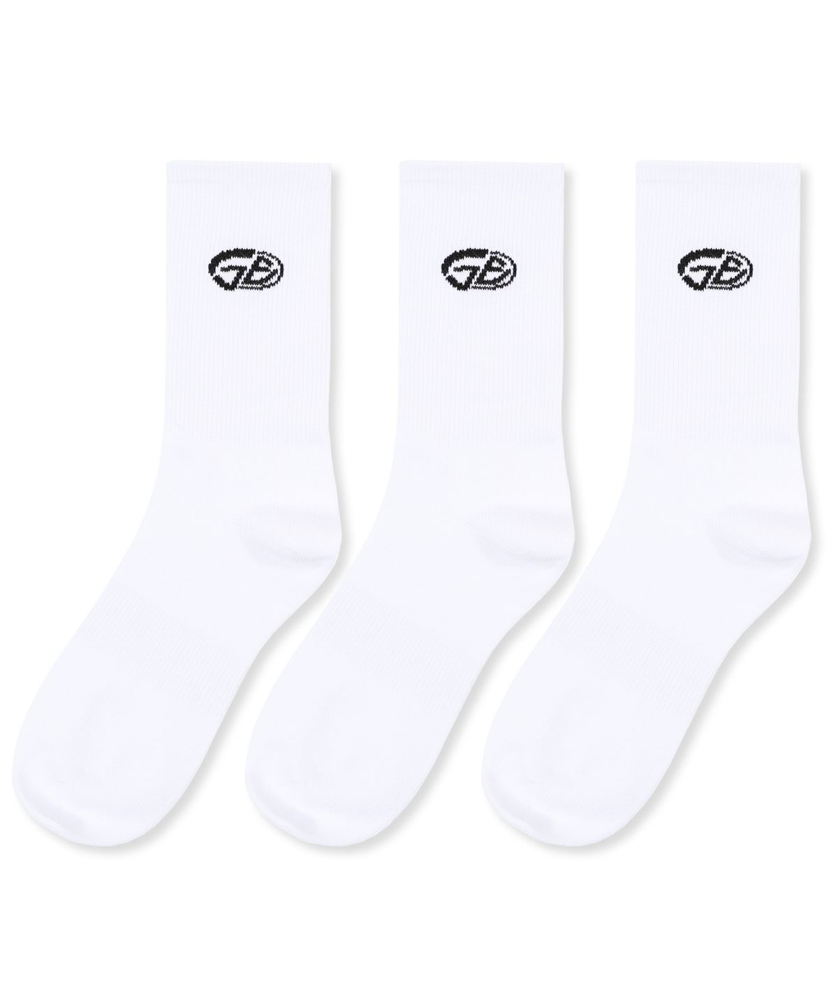 구빈(GUBIN) 구빈 스몰 로고 삭스 - 화이트 3PACK