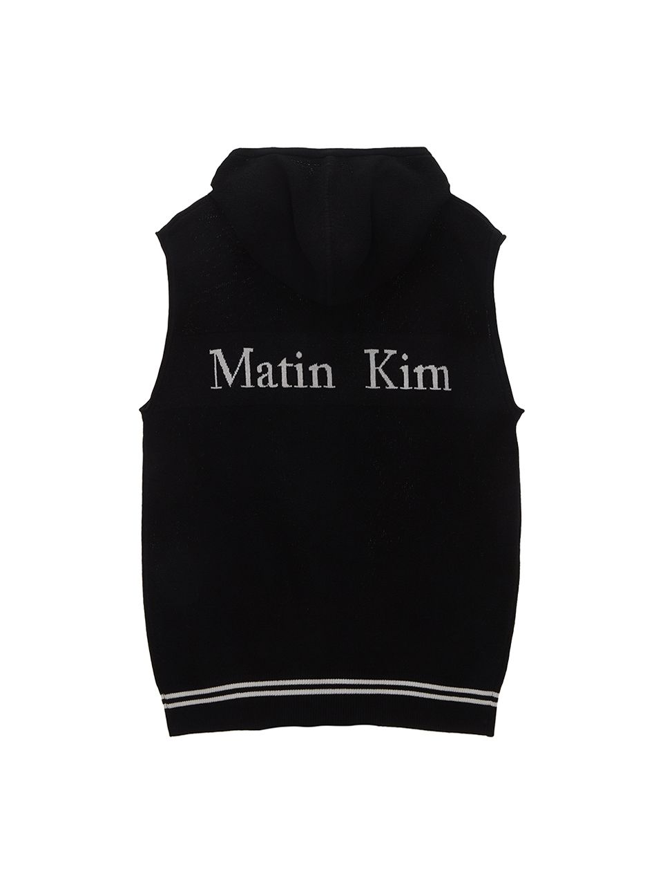 トップス Matin Kim HOODY POINT LOGO KNIT VEST MUSINSA公式 | MATIN KIM HOODY POINT LOGO KNIT VEST FOR MEN IN BLACK