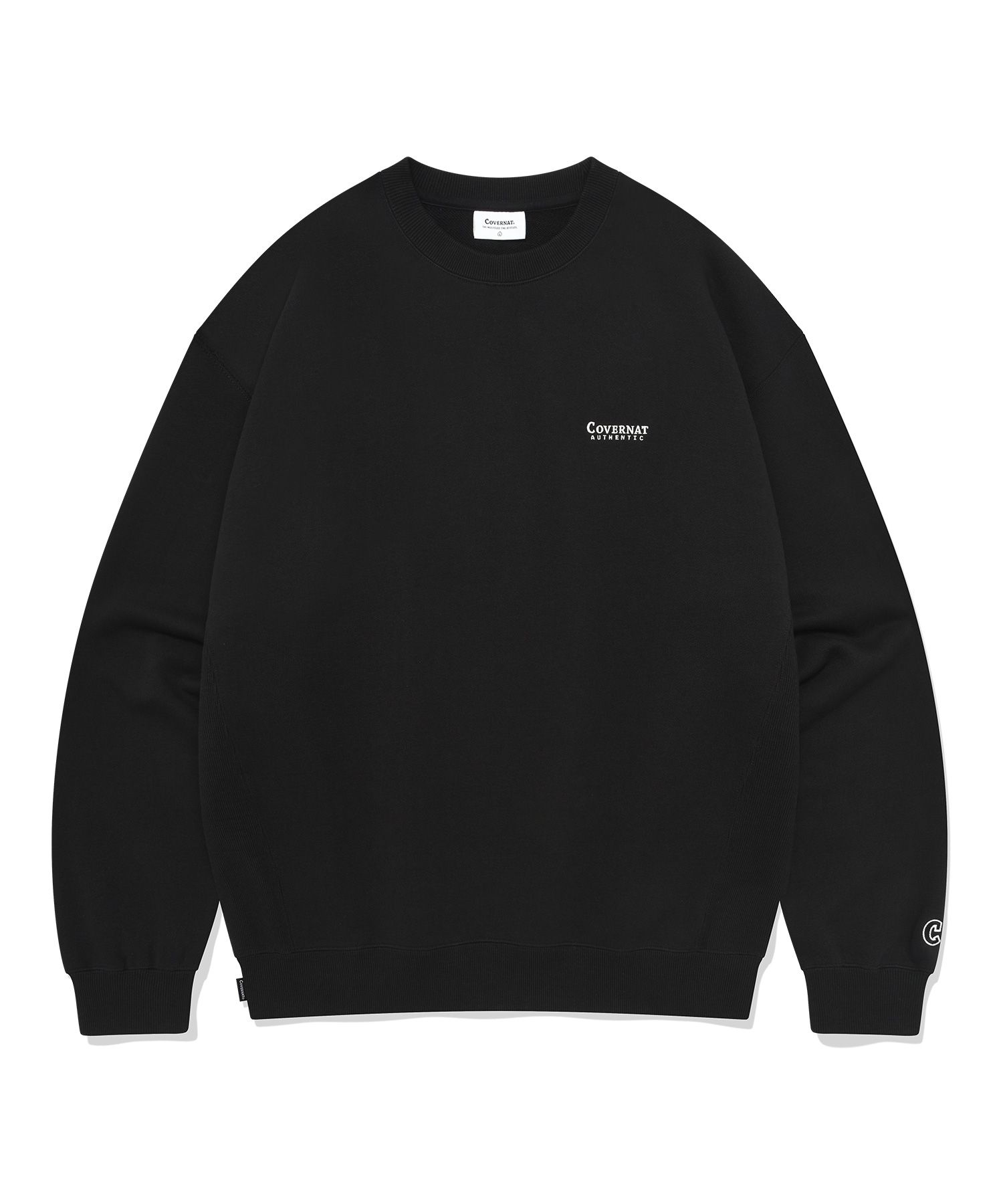スウェット・トレーナー COVERNAT Authentic Logo Man to Man Black MUSINSA | COVERNAT authentic logo hoodie black