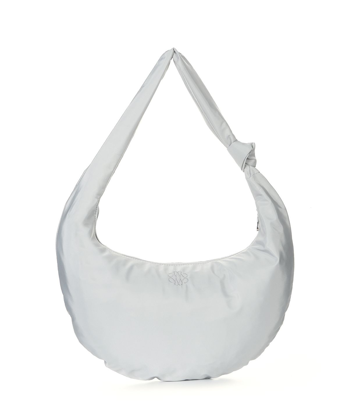닉앤니콜(NICK&NICOLE) NICOLE NYLON SHOULDER KNOT BAG_LIGHT GRAY