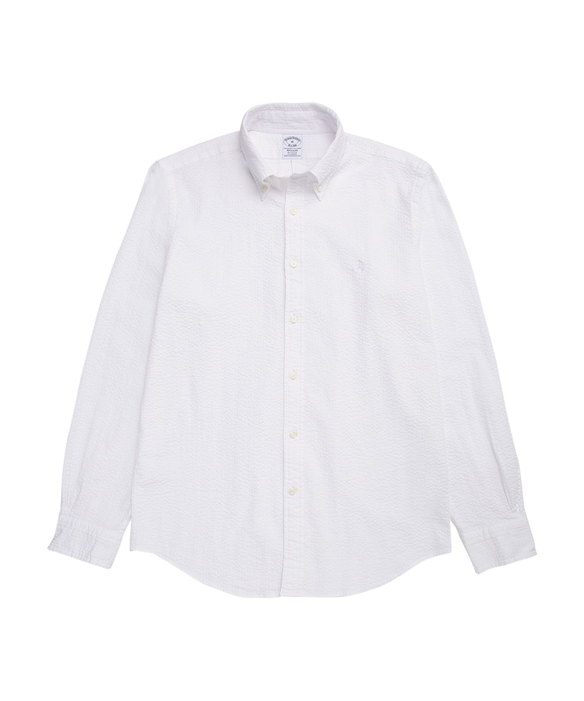 브룩스 브라더스(BROOKS BROTHERS) 레귤러핏 시어서커 솔리드 셔츠 (화이트) (BBTHMM0376AEM)