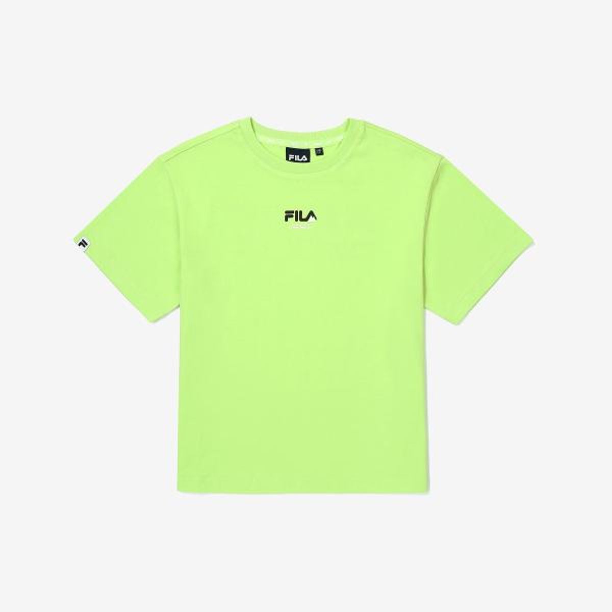휠라 키즈(FILA KIDS) Camping 소매 라벨 포인트 티셔츠(FK2RSG2S03XAGR)