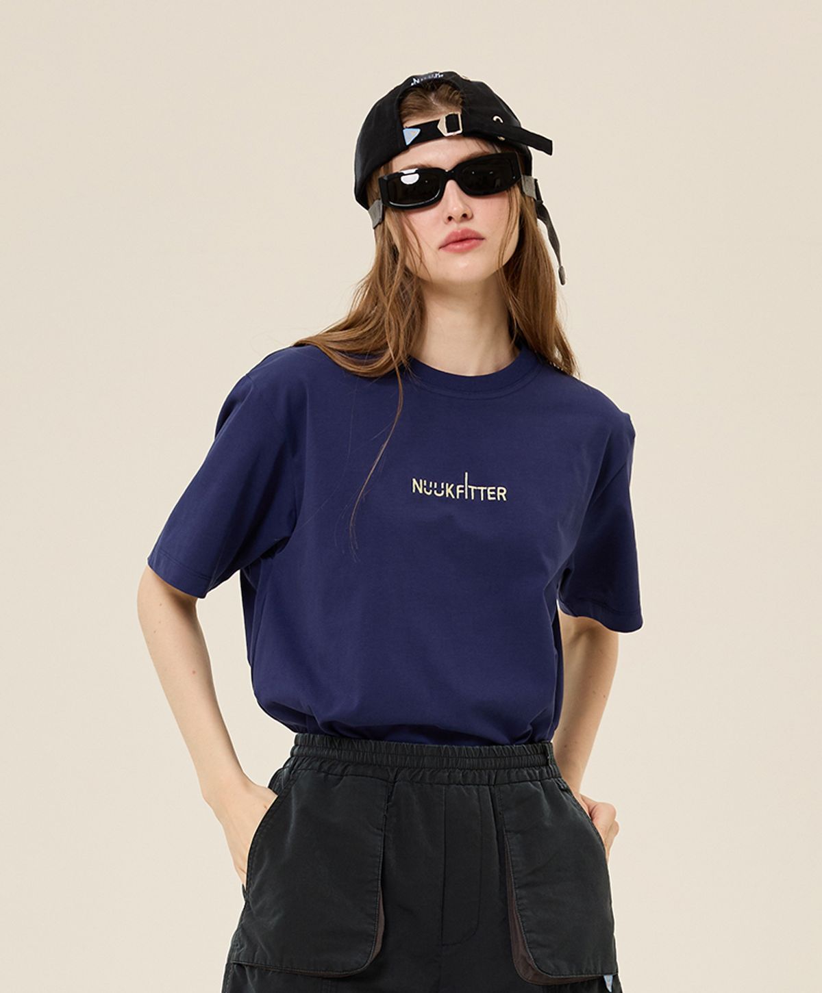 누크피터(NUUKFITTER) HEAVY COTTON LOGO T-SHIRT [NAVY]