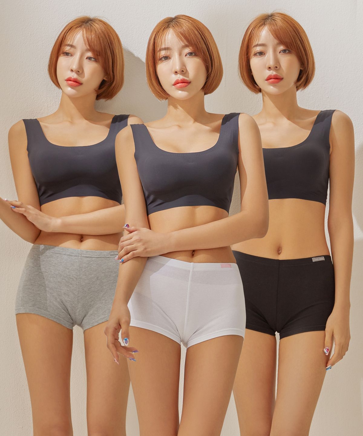 댑(DAB) [2pack] 베이직 면스판 1부 속바지 2매 여성용