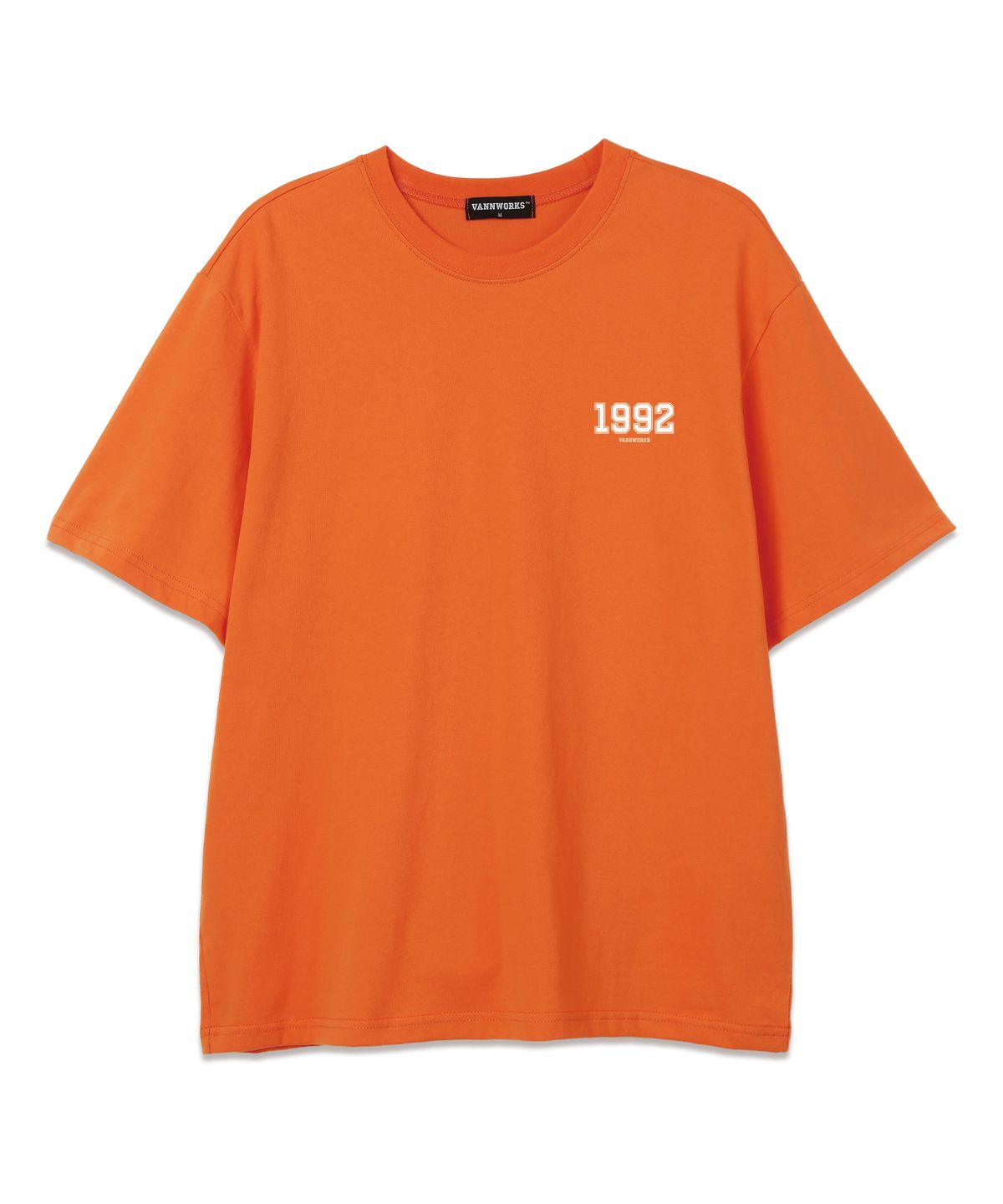 밴웍스(VANNWORKS) MINI 1992 오버핏 반팔 티셔츠 (VS0101) 오렌지/화이트