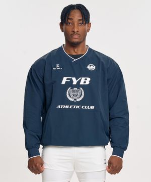 클래식 스포티즘 웜업 바람막이 - Navy