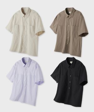 모먼트 워시드 하프셔츠(4COL)