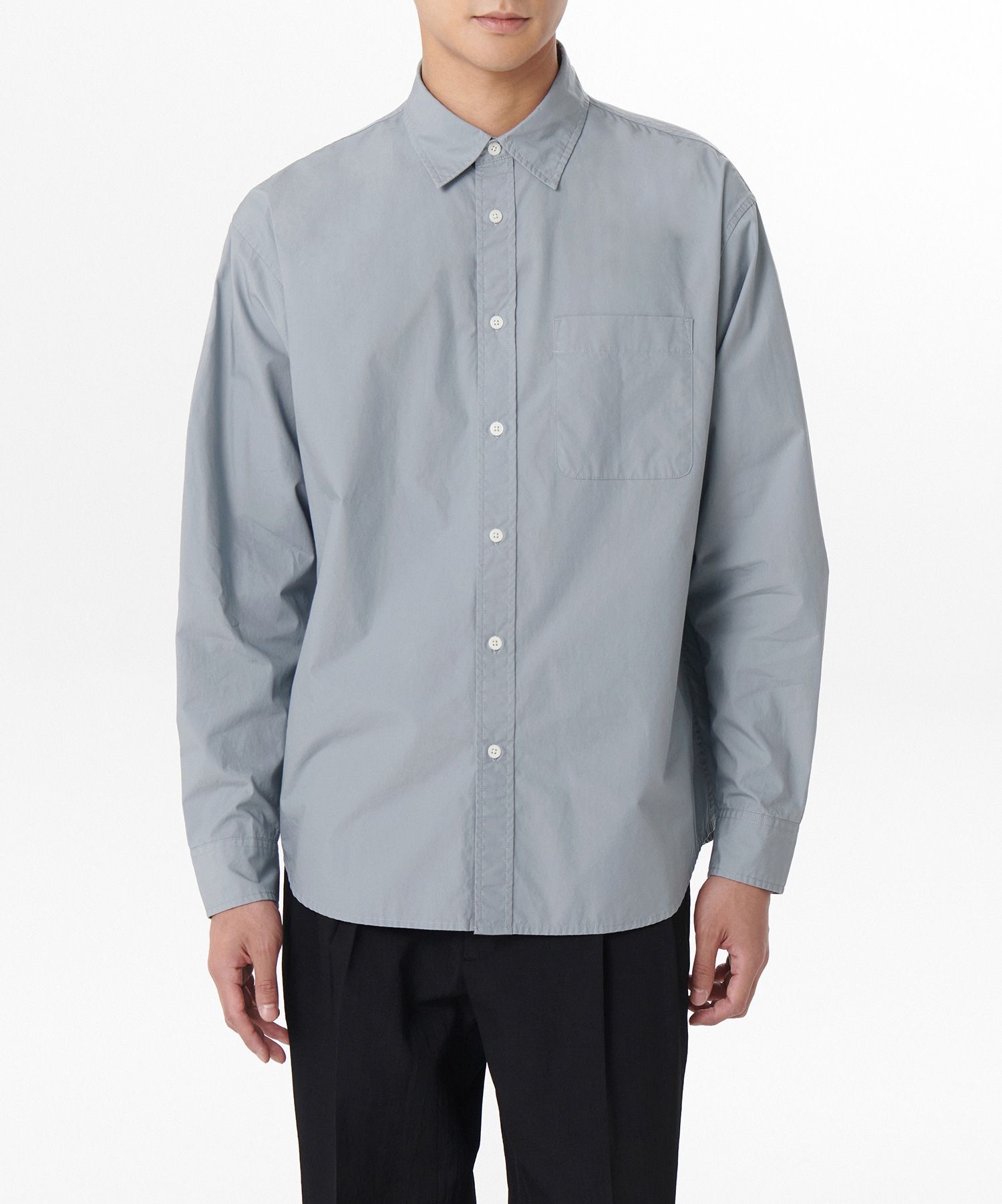 ★MUSINSA STANDARD★ Relaxed Washed Poplin Shirt Dusty Blue MUSINSA | MUSINSA STANDARD Relaxed Washed Poplin Shirt