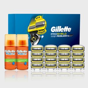 프로쉴드 옐로우 면도날 16입 + 미니젤 2개 증정