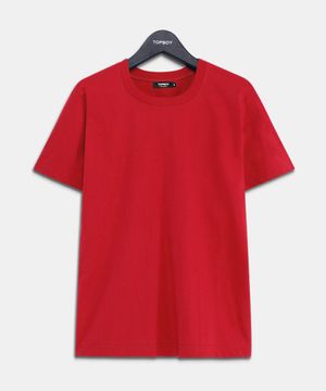 베이직 스탠다드핏 코마사 20수 반팔 티셔츠 레드