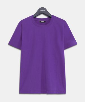 베이직 스탠다드핏 코마사 20수 반팔 티셔츠 퍼플
