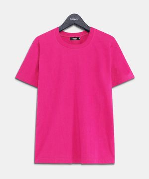 베이직 스탠다드핏 코마사 20수 반팔 티셔츠 핫핑크